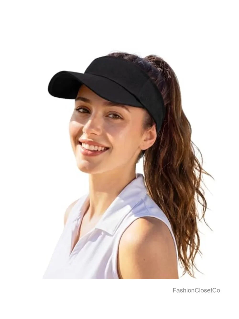UPF 50+ Structured Brim Sun Visor for Women - Quick-Dry Lightweight Sports